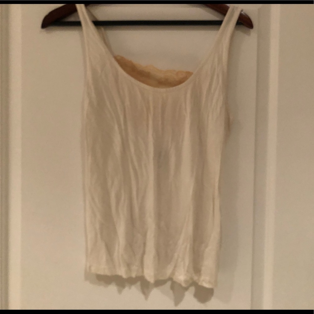 Haute Hippie Tank Top with Lace Back Strap